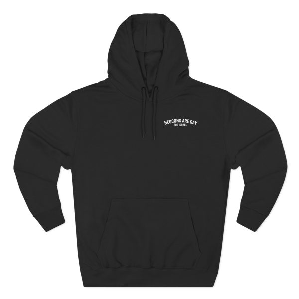 Tucker Carlson Neocons Are Gay Three-panel Fleece Hoodie